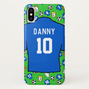 Capa Para iPhone Da Case-Mate Design Azul de Futebol Shirts.