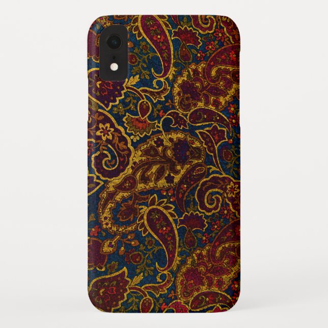 Capa Para iPhone, Case-Mate Design bonito de paisley do marrom escuro do (Verso)