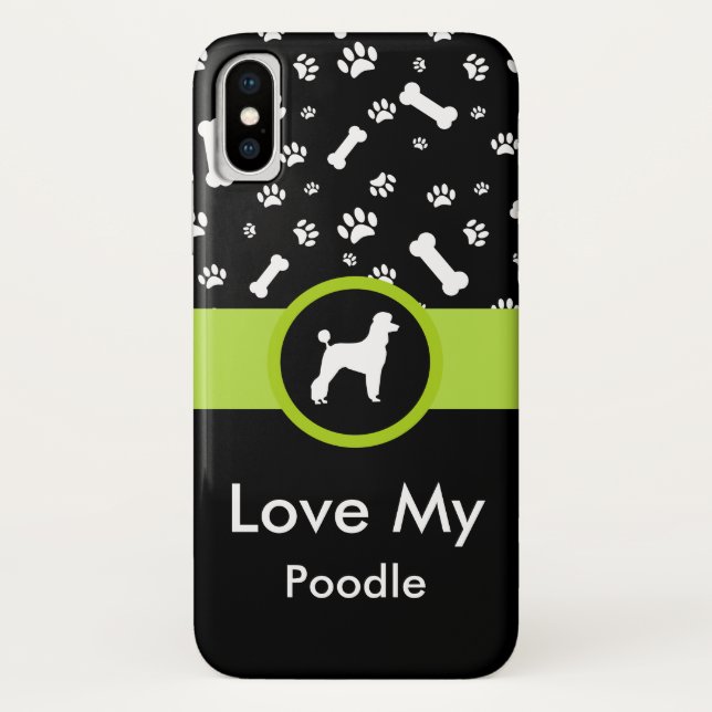 Capa Para iPhone, Case-Mate Design da raça do cão de caniche (Verso)