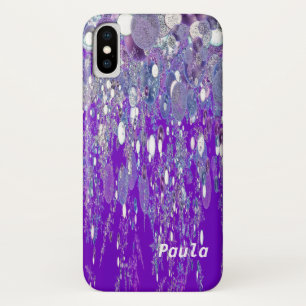 Capa Para iPhone Da Case-Mate design de Abstrato Rain Purple do iPhone X