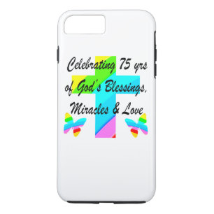 CAPA iPhone 8 PLUS/7 PLUS DESIGN DE ANIVERSÁRIO LOVELMENTE PERSONALIZADO 75º