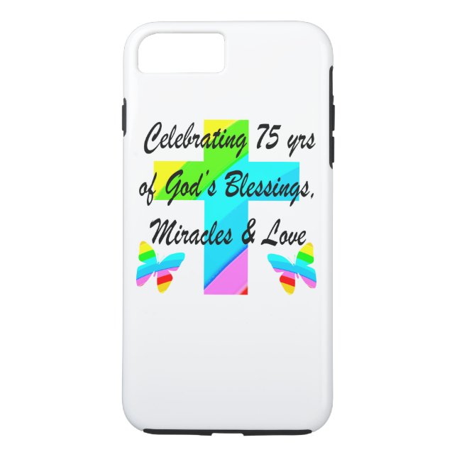 CAPA PARA iPhone, Case-Mate  DESIGN DE ANIVERSÁRIO LOVELMENTE PERSONALIZADO 75º (Verso)