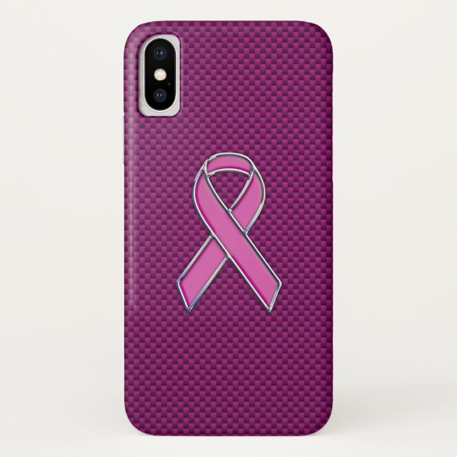 Capa Para iPhone, Case-Mate Design de Consciência da Fita Rosa Moderna (Verso)