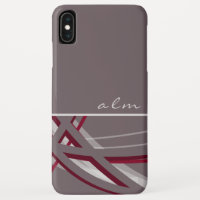 Design de Fita Artística de cinza e Vinho com Mono
