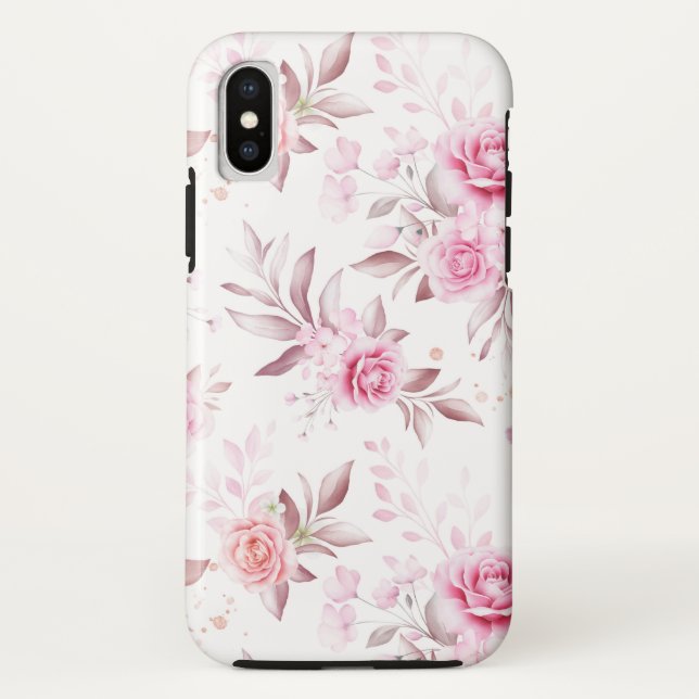Capa Para iPhone, Case-Mate Design de Flor Rosa Elegante (Verso)