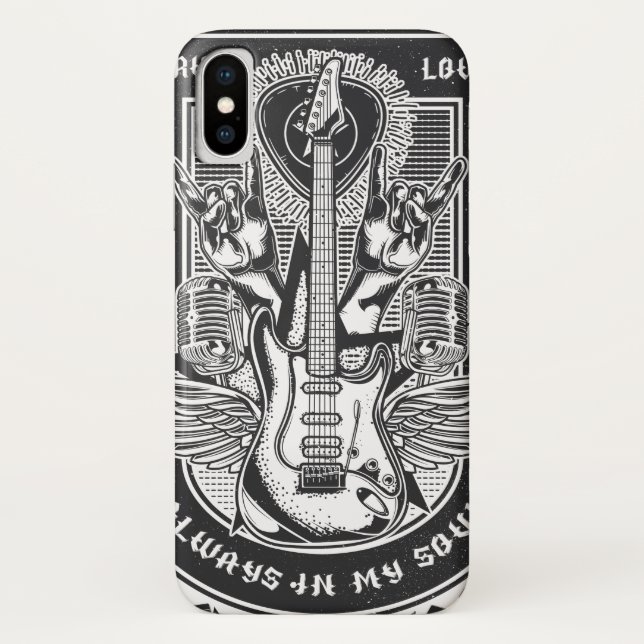 Capa Para iPhone, Case-Mate Design de Guitar Rock (Verso)