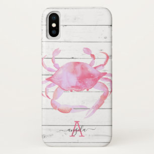 Capa Para iPhone Da Case-Mate Design de madeira de caranguejo rosa