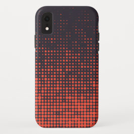 Capa Para iPhone Da Case-Mate Design de padrão de pontos de meio tom laranja, mo