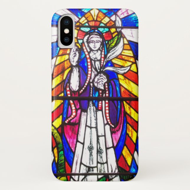 Capa Para iPhone, Case-Mate Design de Vidro Arrefecido com Figura Religiosa. (Verso)