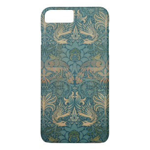 Capa Para iPhone Da Case-Mate Design do pavão de William Morris e da matéria