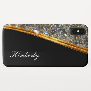 Capa Para iPhone Da Case-Mate Design elegante das senhoras do monograma de Bling