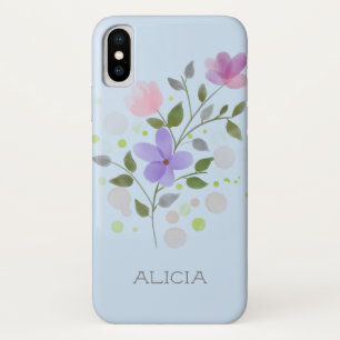 Capa Para iPhone Da Case-Mate Design floral com o nome Alicia.
