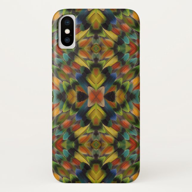 Capa Para iPhone, Case-Mate Design Fractal das Penas do Lovebird (Verso)