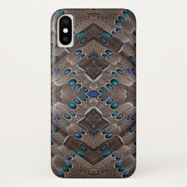 Capa Para iPhone, Case-Mate Design Fractal Pena de Faisão (Verso)