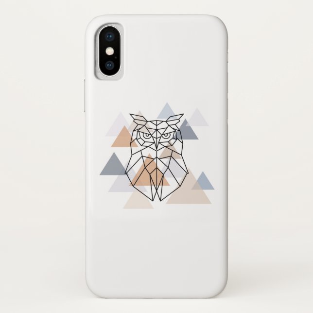 Capa Para iPhone, Case-Mate Design geométrico da coruja (Verso)