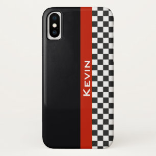 Capa Para iPhone Da Case-Mate Design iPhone X com Faixa de Corrida Vermelha