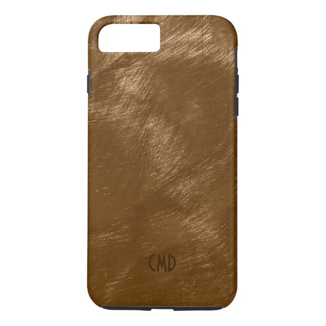 Capa Para iPhone, Case-Mate Design Metálico de Cobre Castanho com Aço Bruto co (Verso)