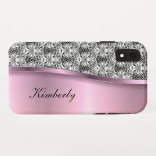 Capa Para iPhone Da Case-Mate Design Rosa de Dourada de Monograma Clássico