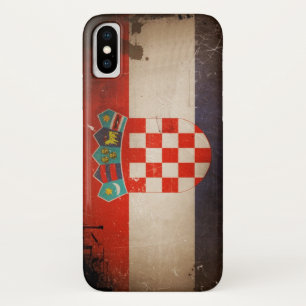 Capa Para iPhone X Design sujo legal da bandeira de Croatia do