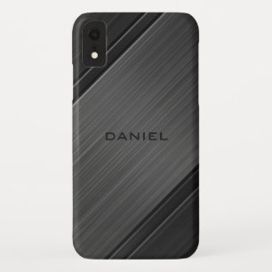 Capa Para iPhone Da Case-Mate Design Texturizado Cinza Metálico com Nome Persona