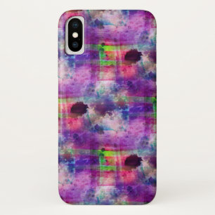 Capa Para iPhone Da Case-Mate Design verde, cor de água de textura roxa
