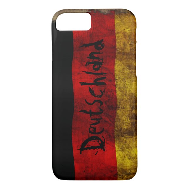 Capa Para iPhone, Case-Mate Deutsch Flagge - Vintage... (Verso)