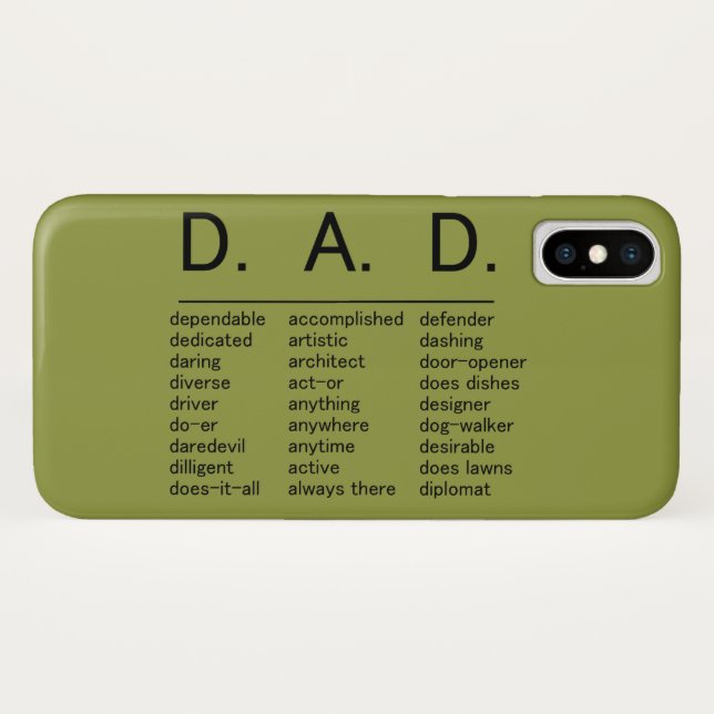 Capa Para iPhone, Case-Mate Dia de os pais D.A.D. (Verso (Horizontal))