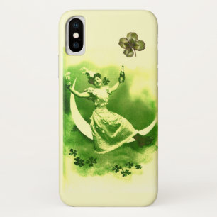 CAPA PARA iPhone DA Case-Mate DIA DE SÃO PATRÍCIO MOON LADY COM SHAMROCKS