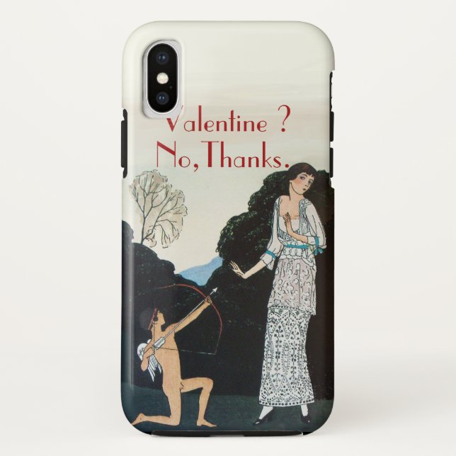 CAPA PARA iPhone, Case-Mate  DIA DOS NAMORADOS ? NÃO, OBRIGADA / RETRO DIA DOS  (Verso)