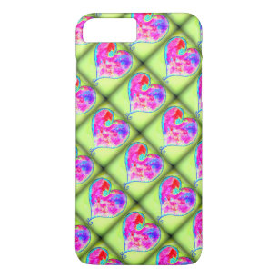 Capa Para iPhone Da Case-Mate diamantes verdes de corações cor-de-rosa