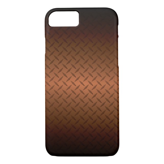 Capa Para iPhone, Case-Mate Diamondplate Look Pattern Black to Copper Fade (Pa (Verso)