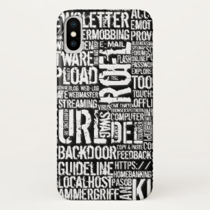 Capa Para iPhone Da Case-Mate Dicionário de computador monocromático