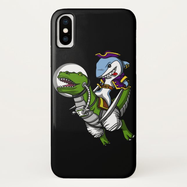 Capa Para iPhone, Case-Mate Dinossauro de T-Rex do espaço da equitação do (Verso)