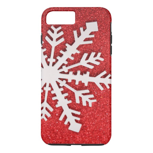 Capa Para iPhone, Case-Mate Do brilho do Natal dos Sparkles floco de neve (Verso)