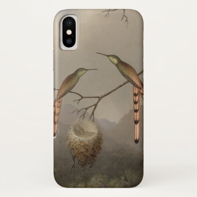 Capa Para iPhone, Case-Mate Dois beija-flores com seu jovem (Verso)