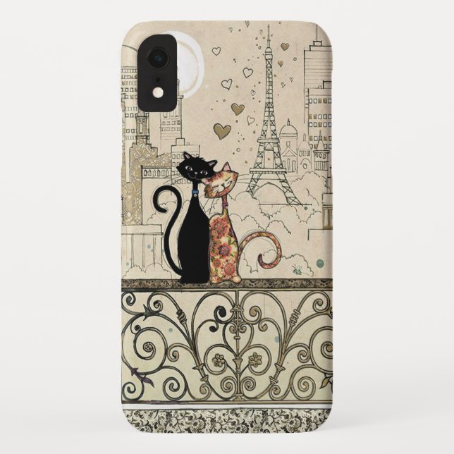 Capa Para iPhone, Case-Mate Dois gatos apaixonados (Verso)