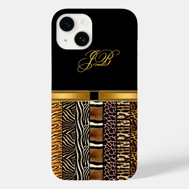 Capa para iPhone Case-Mate Dourada Preta (Verso)