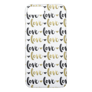 Capa Para iPhone Da Case-Mate Dourado Black Love Heart
