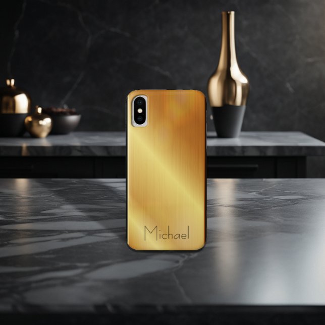 Capa Para iPhone, Case-Mate Dourado e brilhante metal de aço inoxidável (Criador carregado)