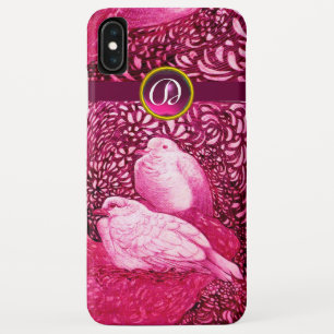 CAPA PARA iPhone DA Case-Mate DOVAS BRANCAS EM MONOGRAMA DE FUCHSIA DE PINCO