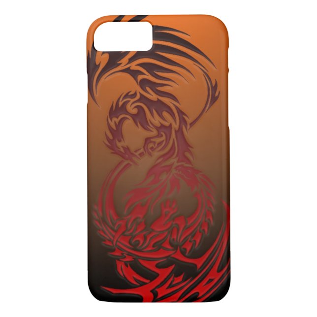 Capa Para iPhone, Case-Mate dragão CONTRA o caso do iPhone 7 de phoenix (Verso)