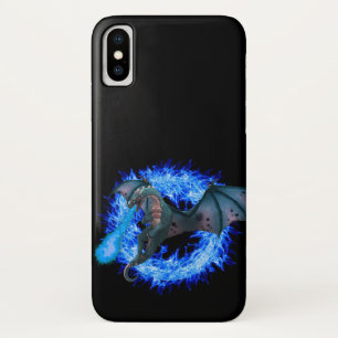 Capa Para iPhone Da Case-Mate Dragão de Fogo Azul Chamas Fantasia