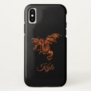 Capa Para iPhone Da Case-Mate Dragão Flaming em Preto Pessoal
