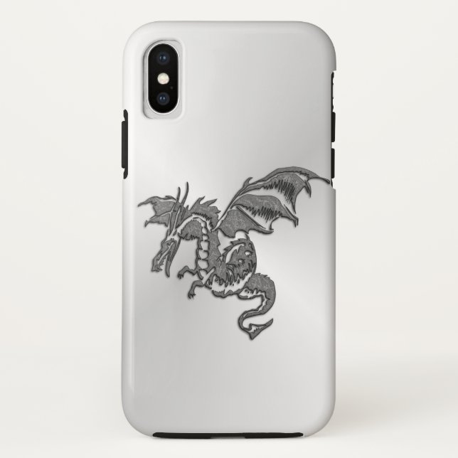 Capa Para iPhone, Case-Mate Dragão prateado (Verso)