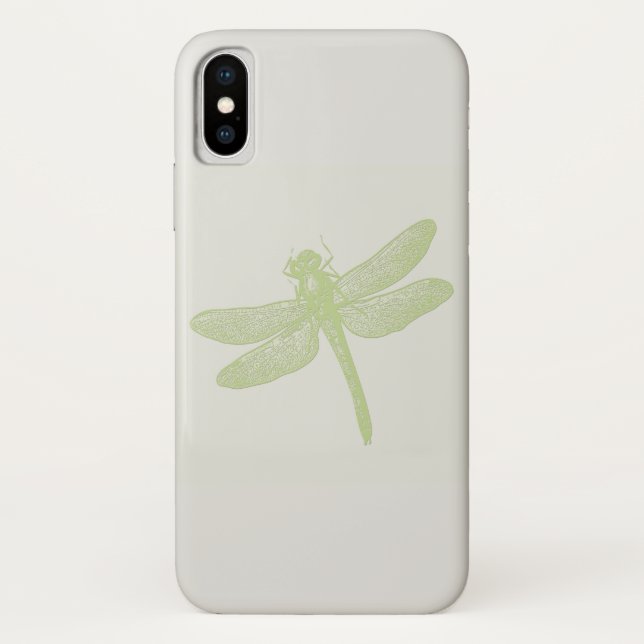 Capa Para iPhone, Case-Mate Dragonfly Verde Grande Simples Espetada (Verso)