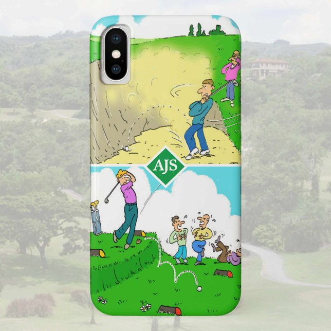 Capa Para iPhone, Case-Mate Duas Cartuns De Golfista Engraçadas (Criador carregado)