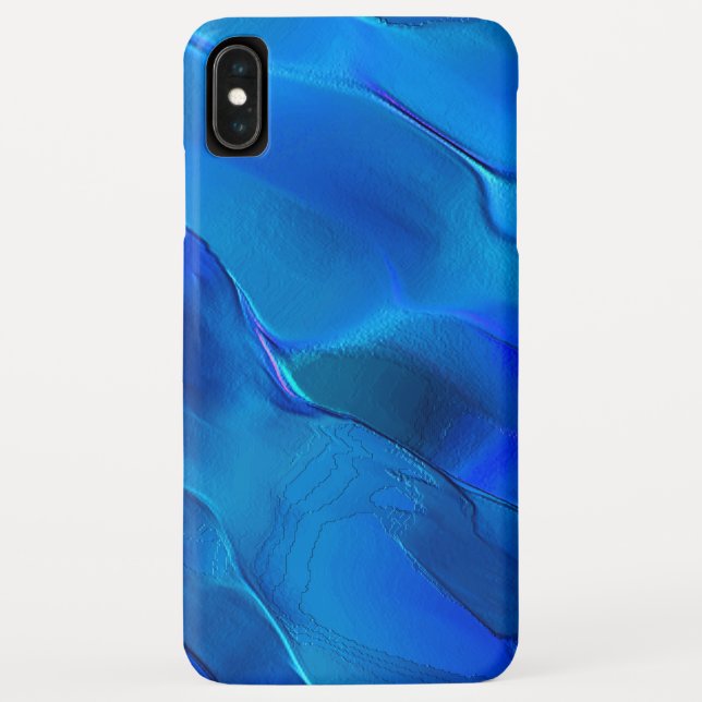 Capa Para iPhone, Case-Mate Dunas metálicas em tons de azul vívido (Verso)