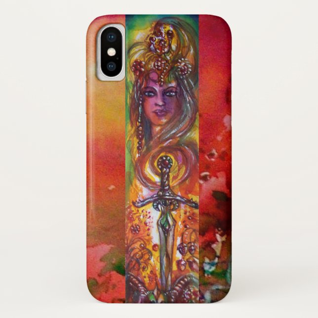 Capa Para iPhone, Case-Mate DURENDAL, EPIC SWORD E ANGEL Red Yellow (Verso)