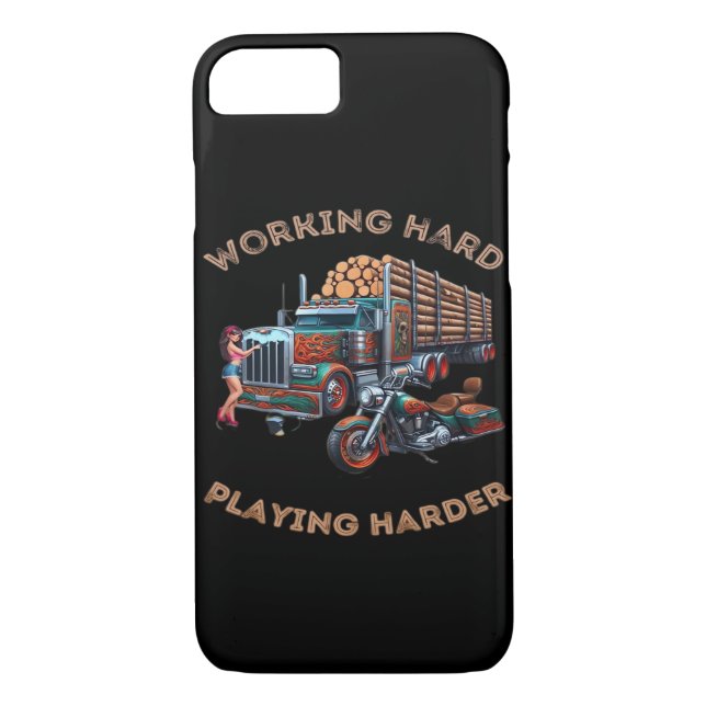 Capa Para iPhone, Case-Mate Duro de trabalho Grande Rig - Jogue tão Duro (Verso)
