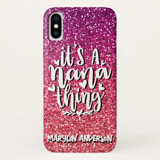 CAPA PARA iPhone, Case-Mate  É UMA TIPOGRAFIA PERSONALIZADA NANA (Verso)